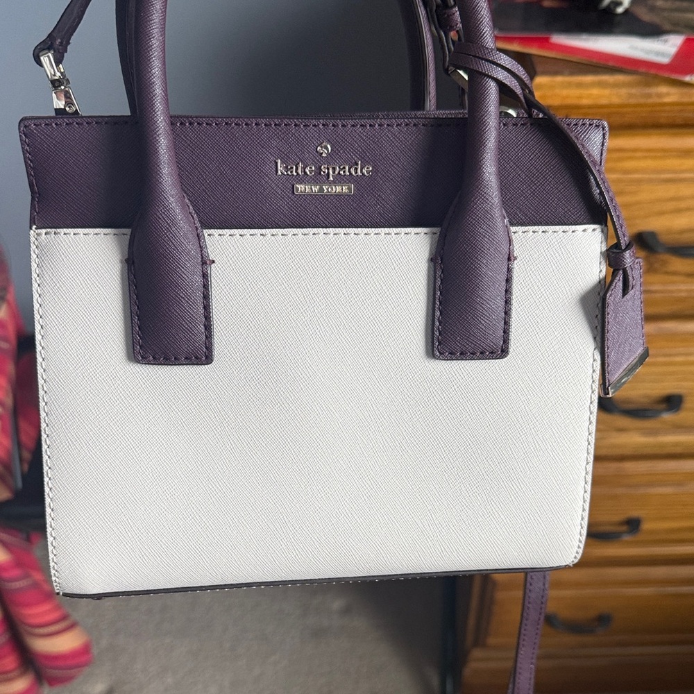 Kate Spade Purple and White Satchel